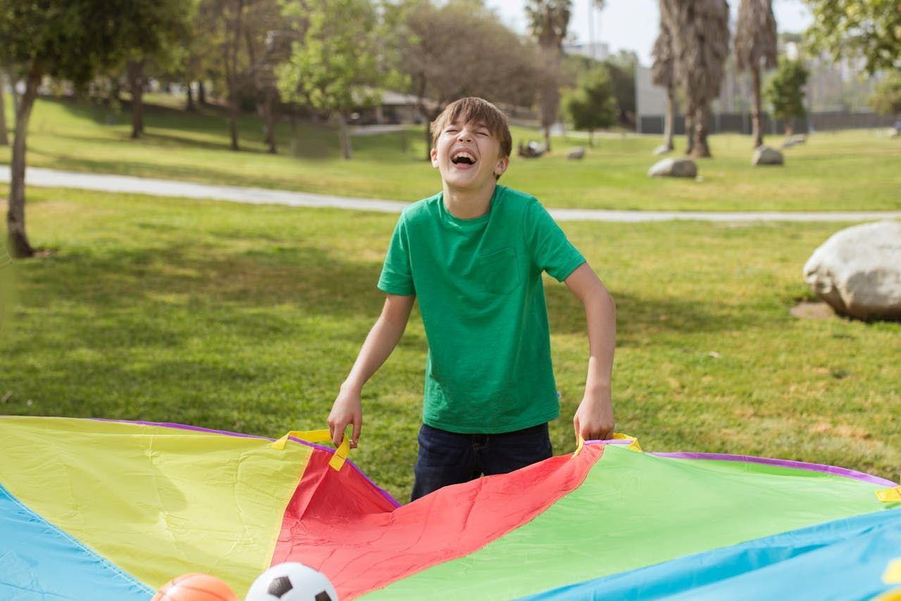 kid playing at playground