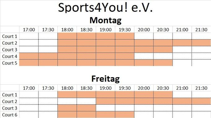 Training - Montag + Freitag Unsere Trainingszeiten