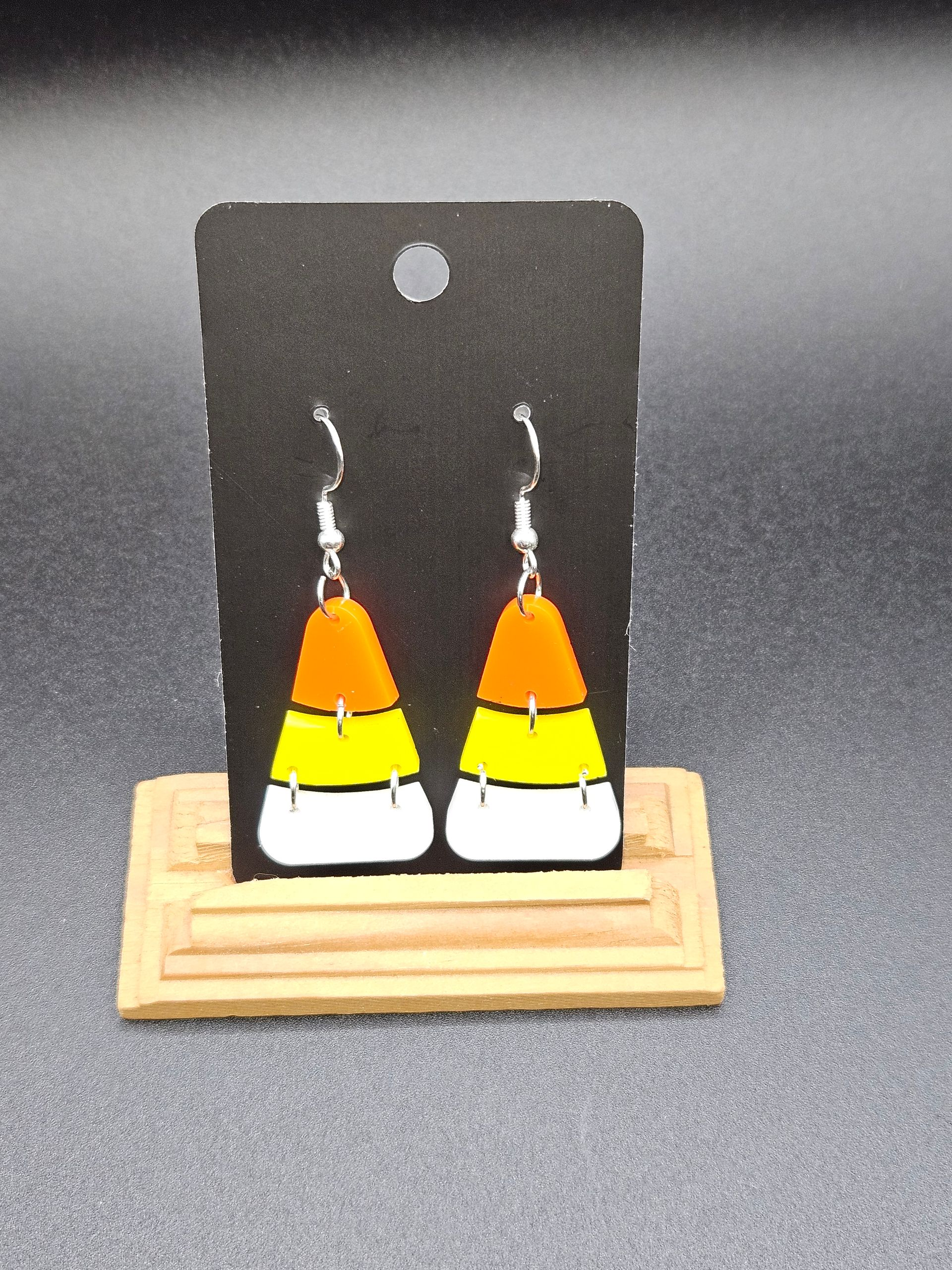 Candy Corn – Acrylic Harvest Earrings