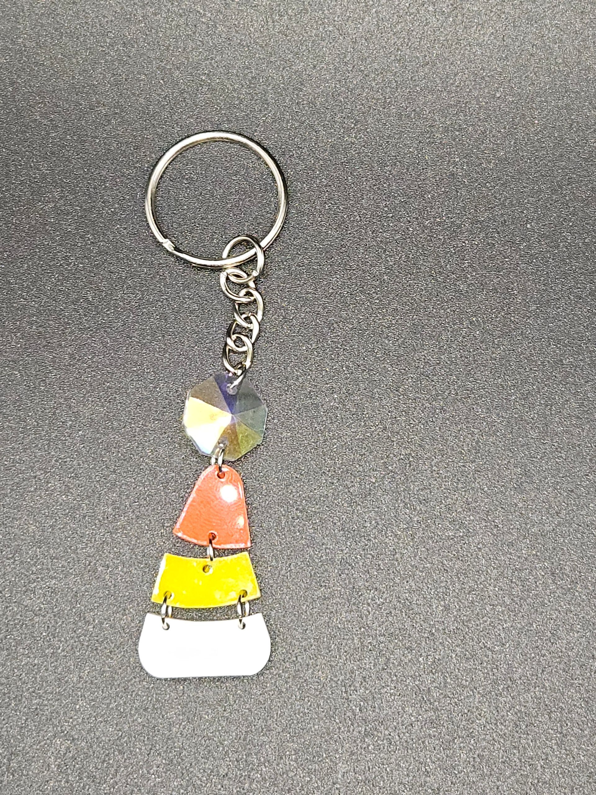 Candy Corn – Acrylic Harvest Keychain