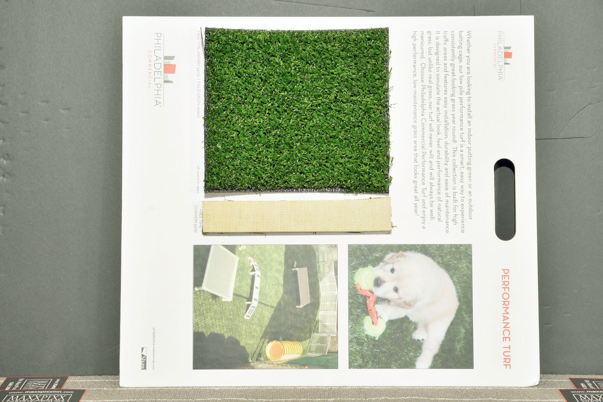 A box with a picture of a dog on it