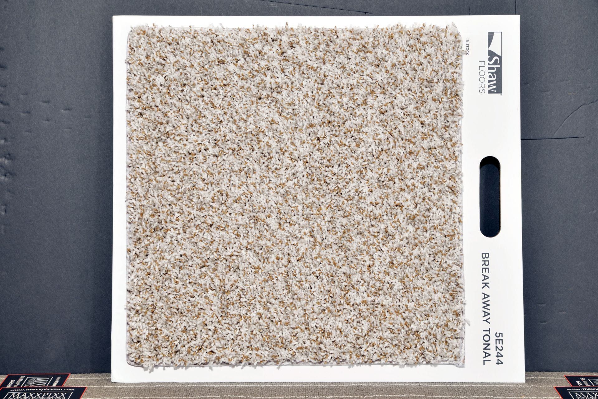 A piece of carpet with a label that says ' silent ' on it