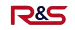 A red and black r & s logo on a white background