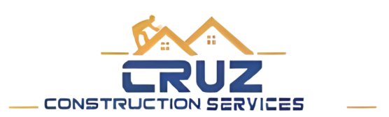 Cruz Construction Services logo featuring a builder on a roof, with text "CRUZ" above "CONSTRUCTION SERVICES."