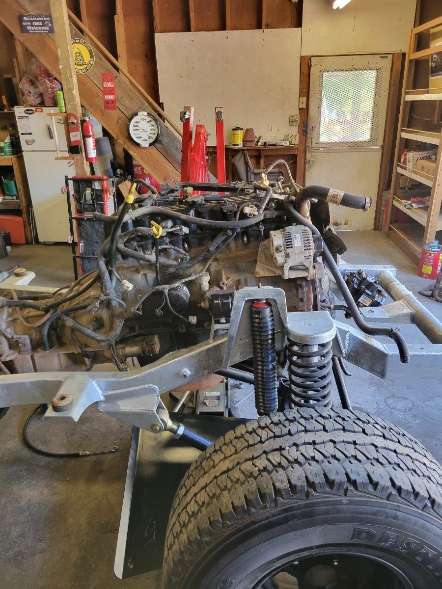 Vehicle Frame and Engine Disassembly in Progress | Countryside Automotive