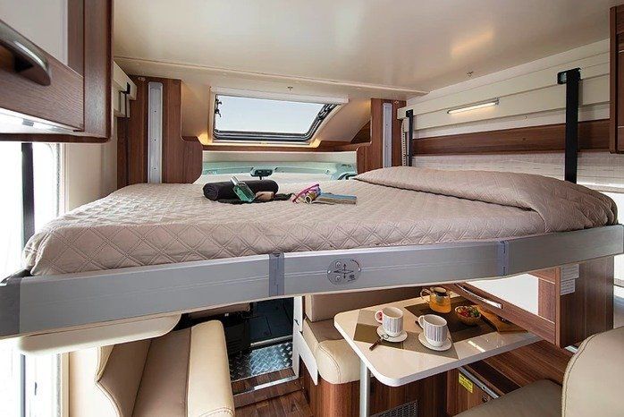 buy second-hand motorhome for sale roller team auto roller 747 6 berth motor home automatic for 2 ,3 ,4 , 5, 6 people, electric drop down bed