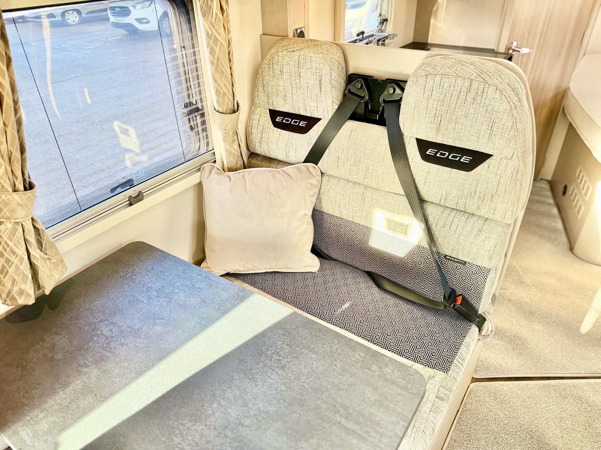 2023 fiat swift edge 464 4 berth motorhome with automatic gearbox for sale used second-hand with 4 seat belts and travelling seats