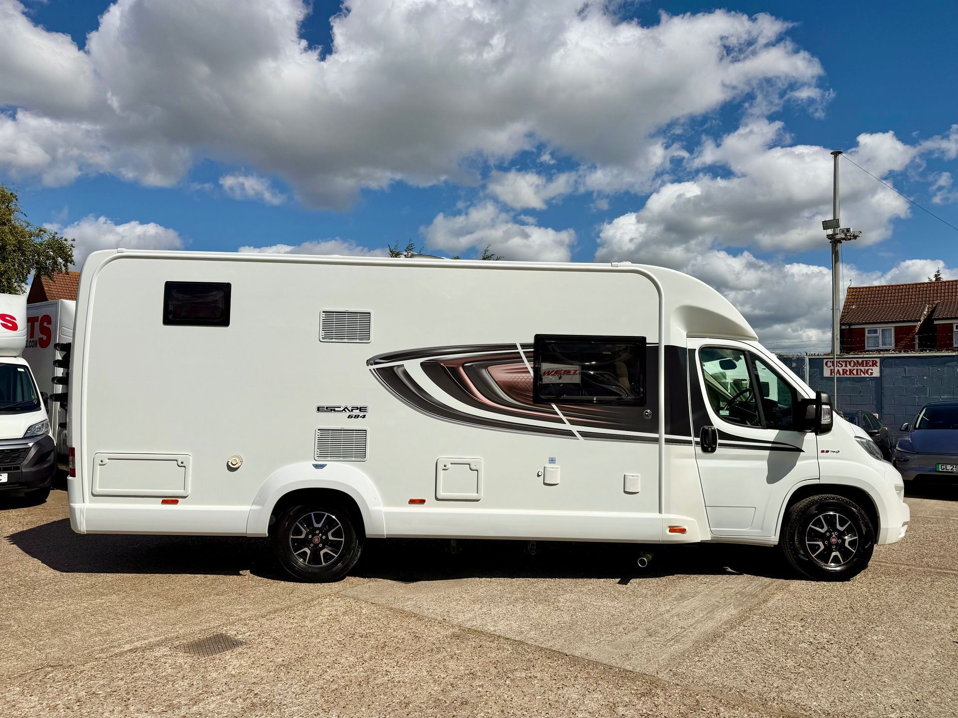 fiat ducato swift escape 684 motorhome for sale used second with automatic transmission for 4 people 4 berth has two single beds or 2 double beds excellent condition