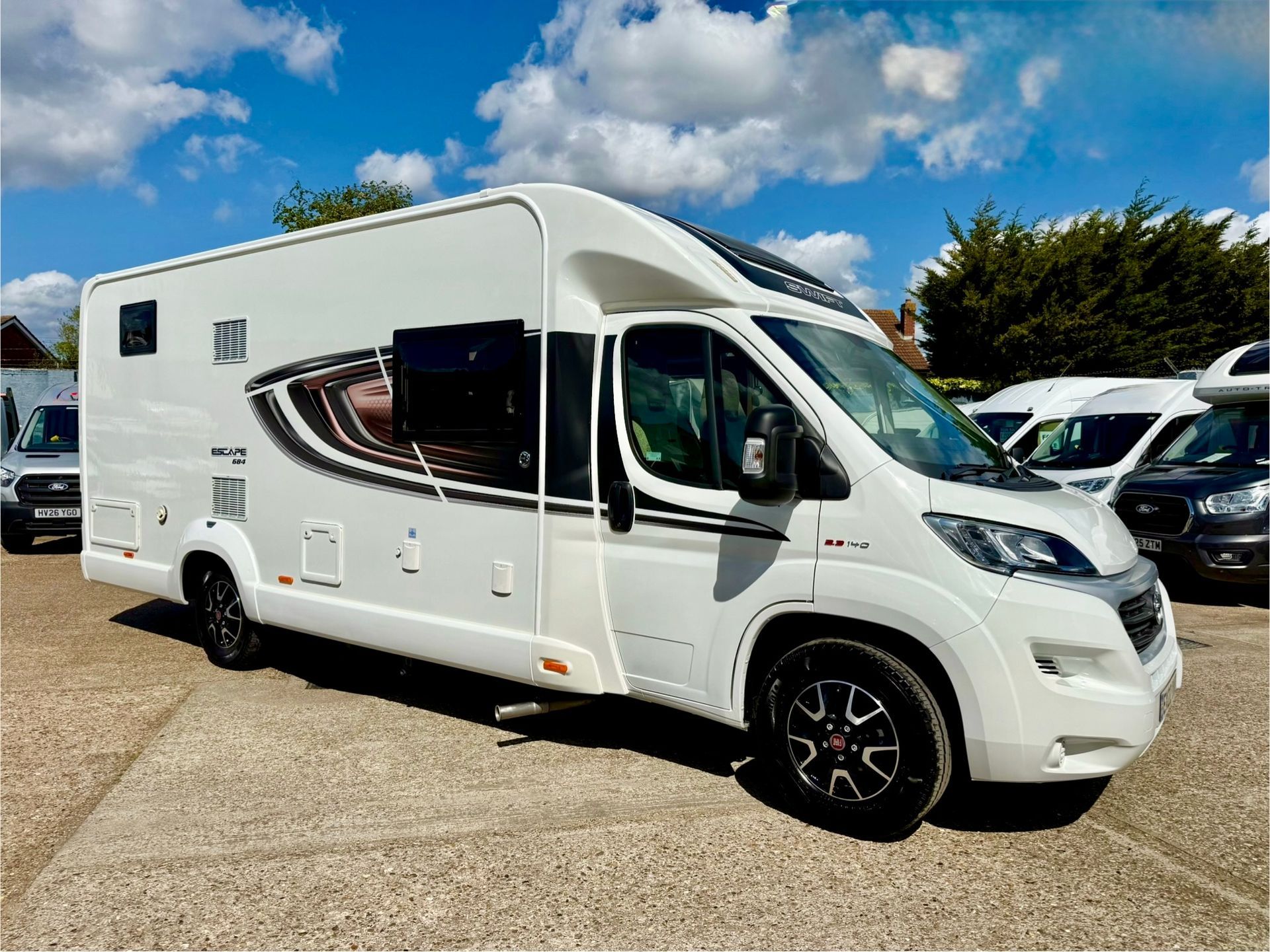 fiat ducato swift escape 684 motorhome for sale used second with automatic transmission for 4 people 4 berth has two single beds or 2 double beds excellent condition