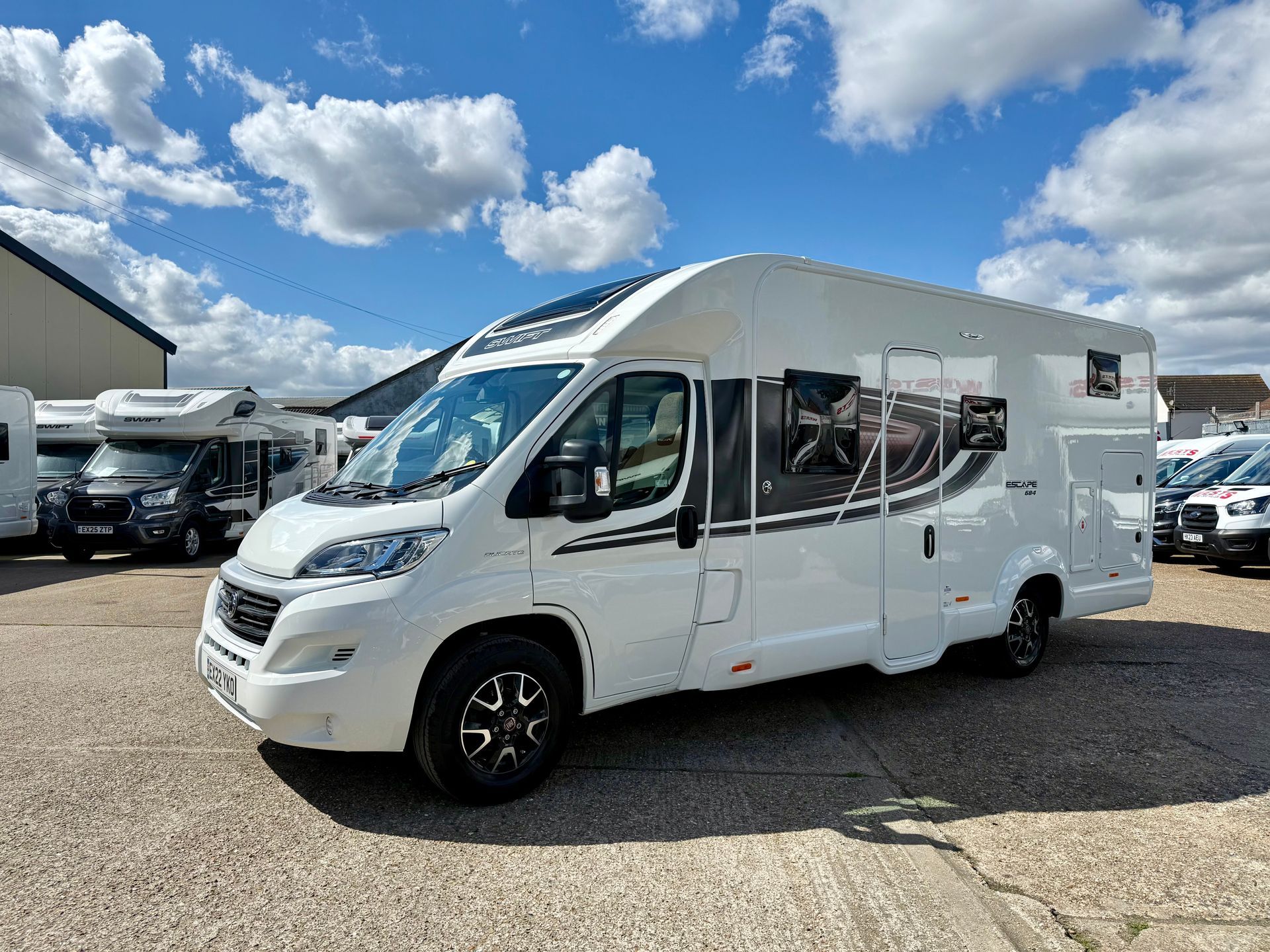 fiat ducato swift escape 684 motorhome for sale used second with automatic transmission for 4 people 4 berth has two single beds or 2 double beds excellent condition