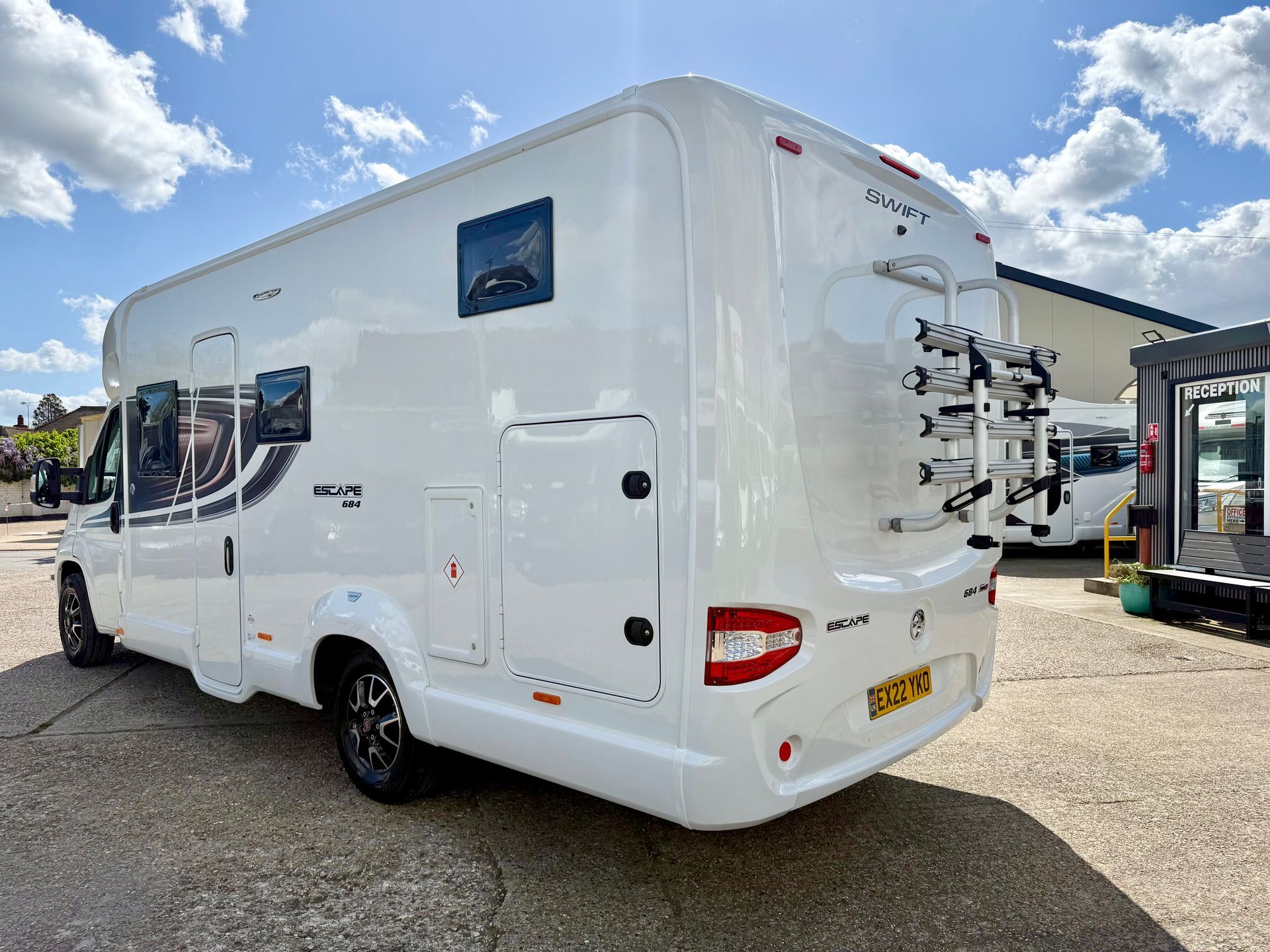 Fiat Ducato Swift Escape 684 - 4 Berth Motorhome For Sale - Automatic Transmission with Thule bike rack