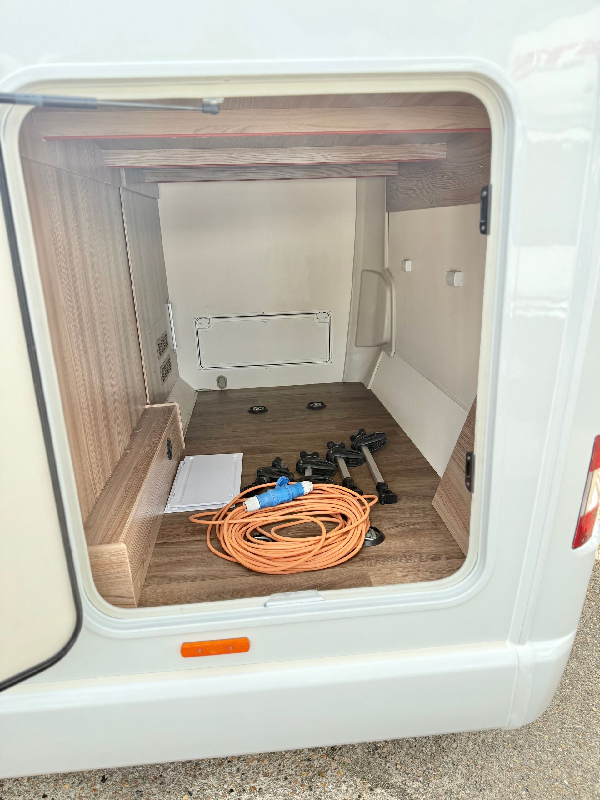 Fiat Ducato Swift Escape 684 motorhome for sale used second with automatic transmission for 4 people 4 berth has two single beds or 2 double beds excellent condition with large rear storage area