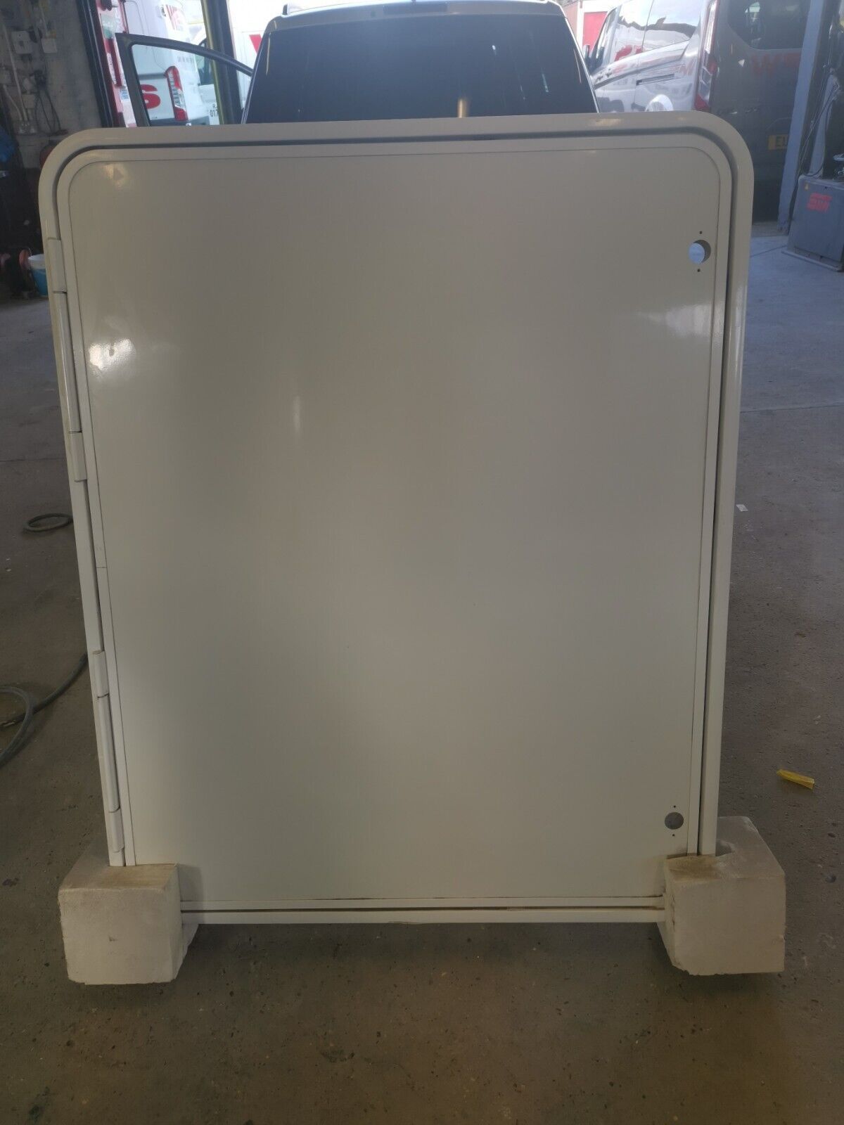 Roller Team - GARAGE DOOR WITH FRAME 
Fits left and right side of motorhome
Brand New
2017 - Roller Team - Zefiro 690G
Parts Number: 1IRI30000217SNC