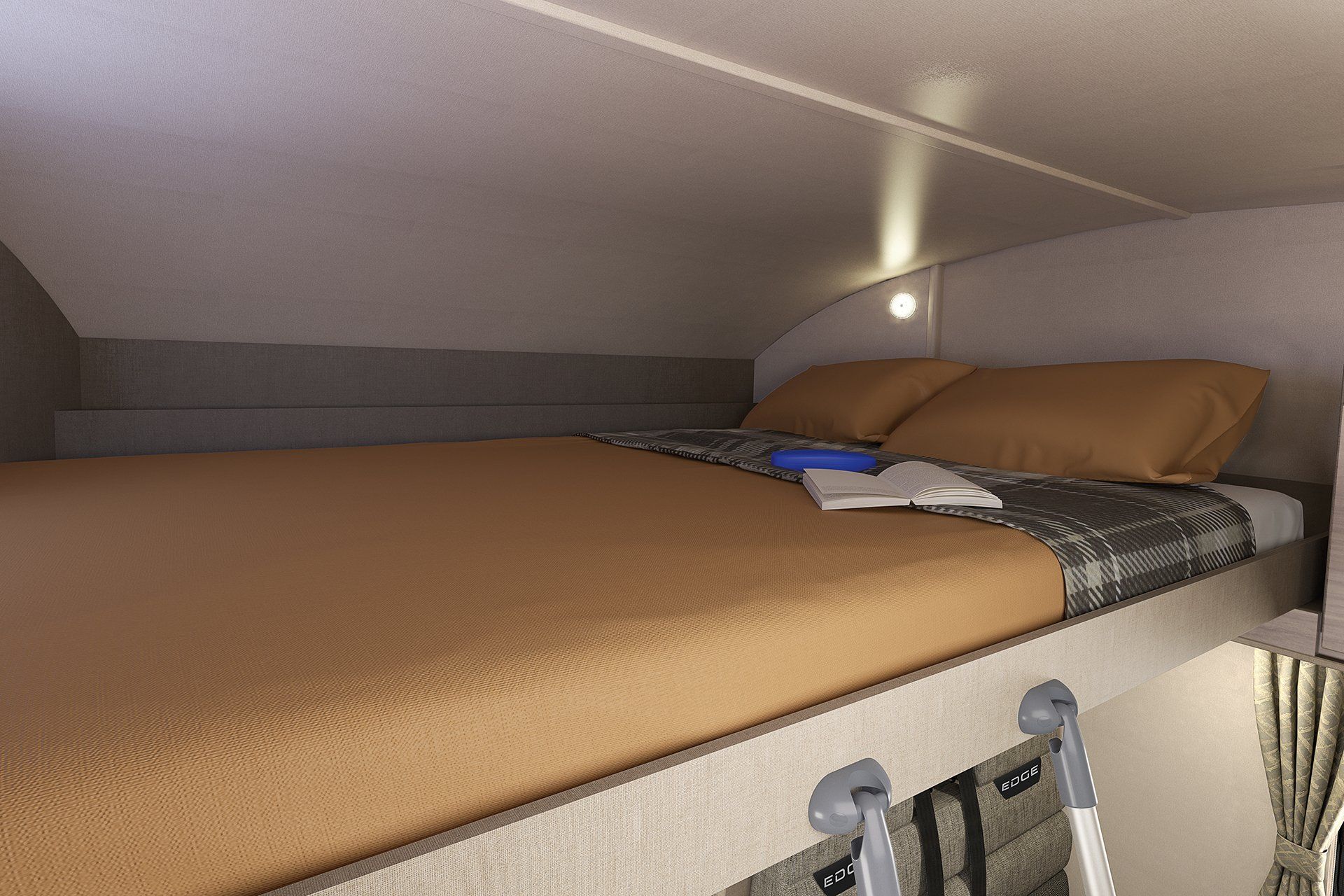 swift edge 486 6 berth motorhome hire rental for 6 people rear lounge