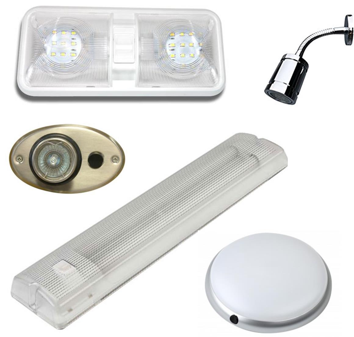 interior lights and lighting for motorhomes, caravans and motorcaravans, repalcement parts, supplied and fitting service