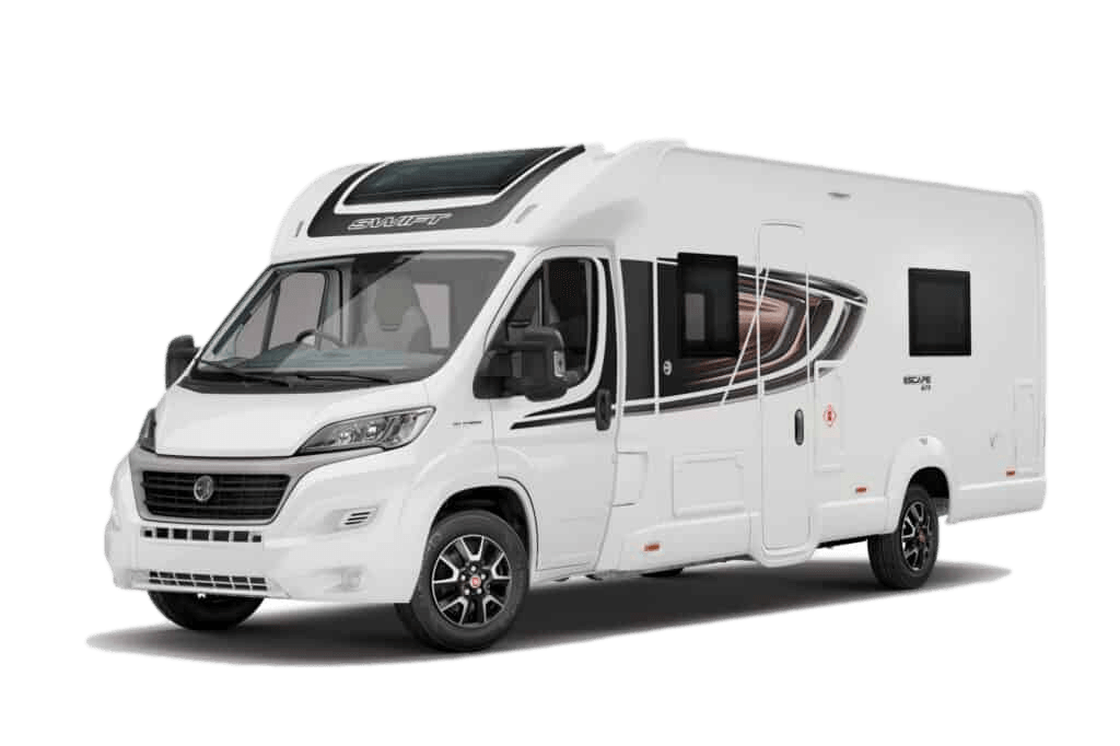 rent a Swift Escape 684 - 4 Berth Automatic Motorhome Hire perfect for 2, 3, and 4 people, tour the uk and europe, festivals,  luxury, camping