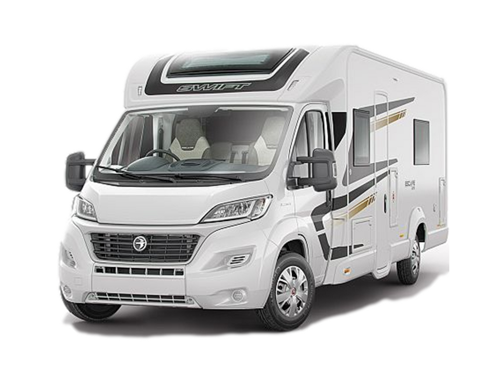 rent a Swift Escape 614 - 4 Berth Automatic Motorhome Hire perfect for 2, 3, and 4 people, tour the uk and europe, festivals,  luxury, camping