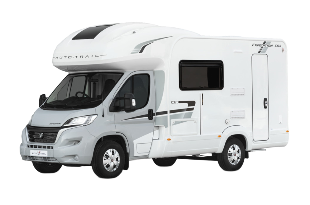 Autotrail Expedition C63 Motorhome Autotrail Expedition C63 motorhome for rental, touring and camping holidays, dog friendly