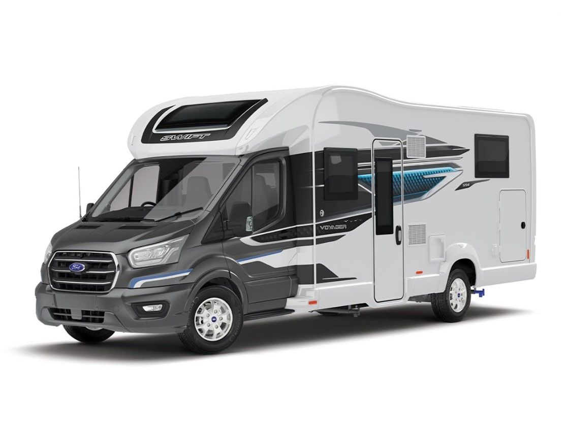 Rent a Swift Voyager 475 5 Berth Motorhome Hire in London UK Essex Kent, perfect family, holidays, festival, events, touring, holidays, Silverstone, f1, Euro football