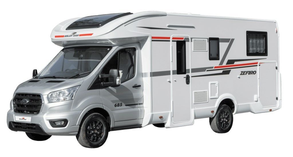 Roller Team Zefiro 685 - Fixed Rear Single Beds rent a Roller Team Zefiro 685 - 4 Berth Automatic Motorhome Hire perfect for 2, 3, and 4 people, tour the uk and europe, festivals,  luxury, camping, accommodation