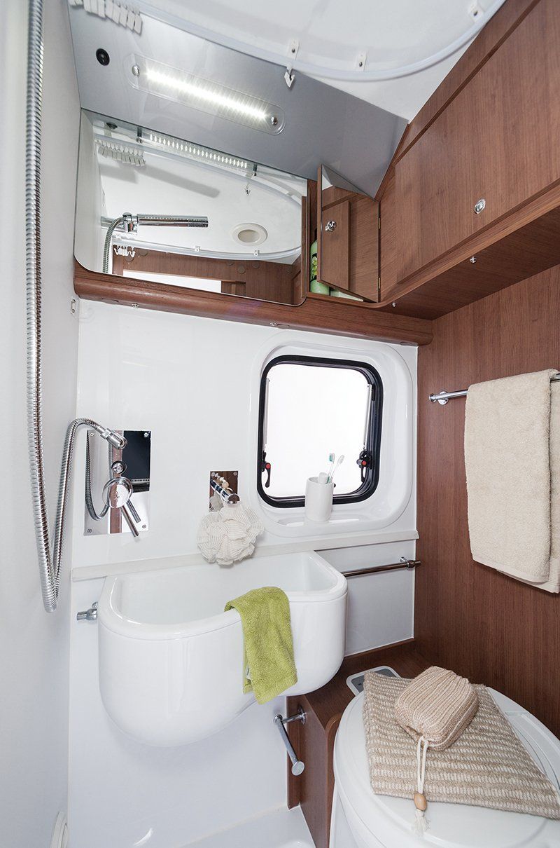 camper van hire with toilet, shower, hot and cold water