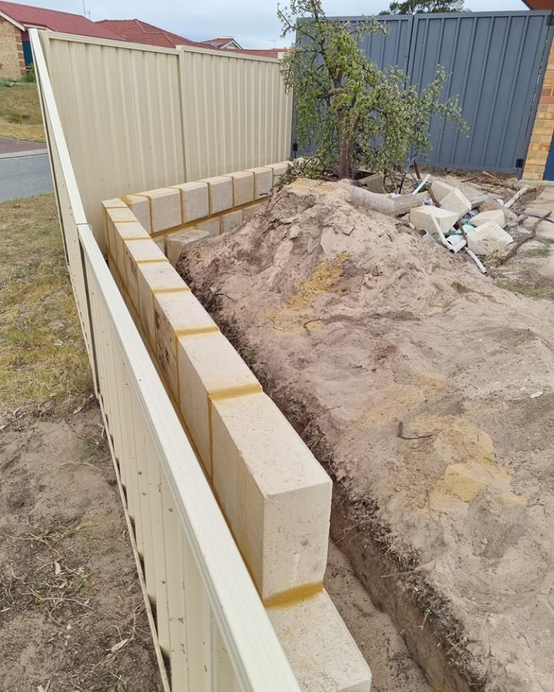 construction of brick wall