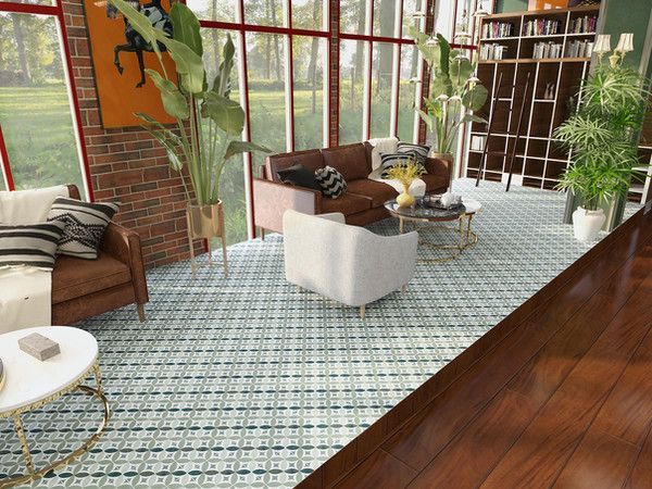 Modern Living Room With Pattern Tiles — Tile Trends in Byron Bay, NSW