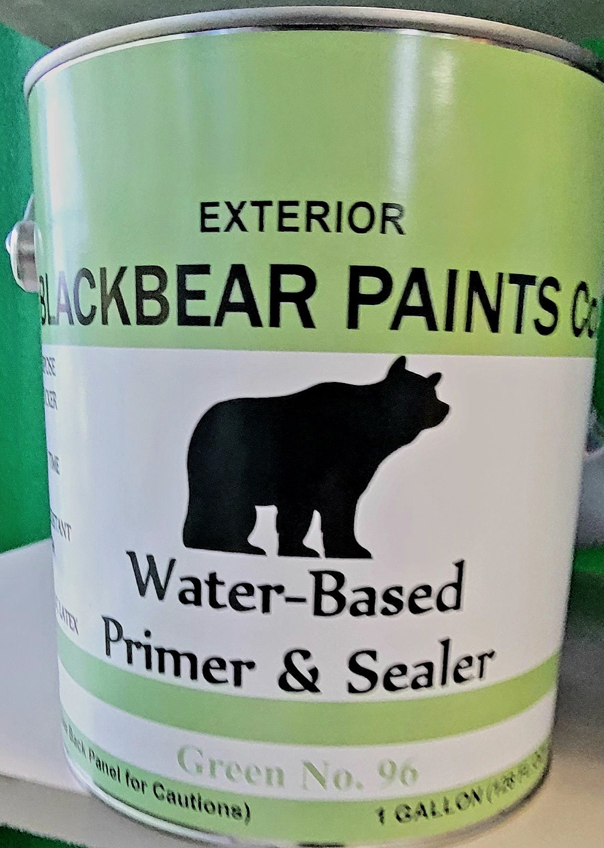 Paint can labeled 