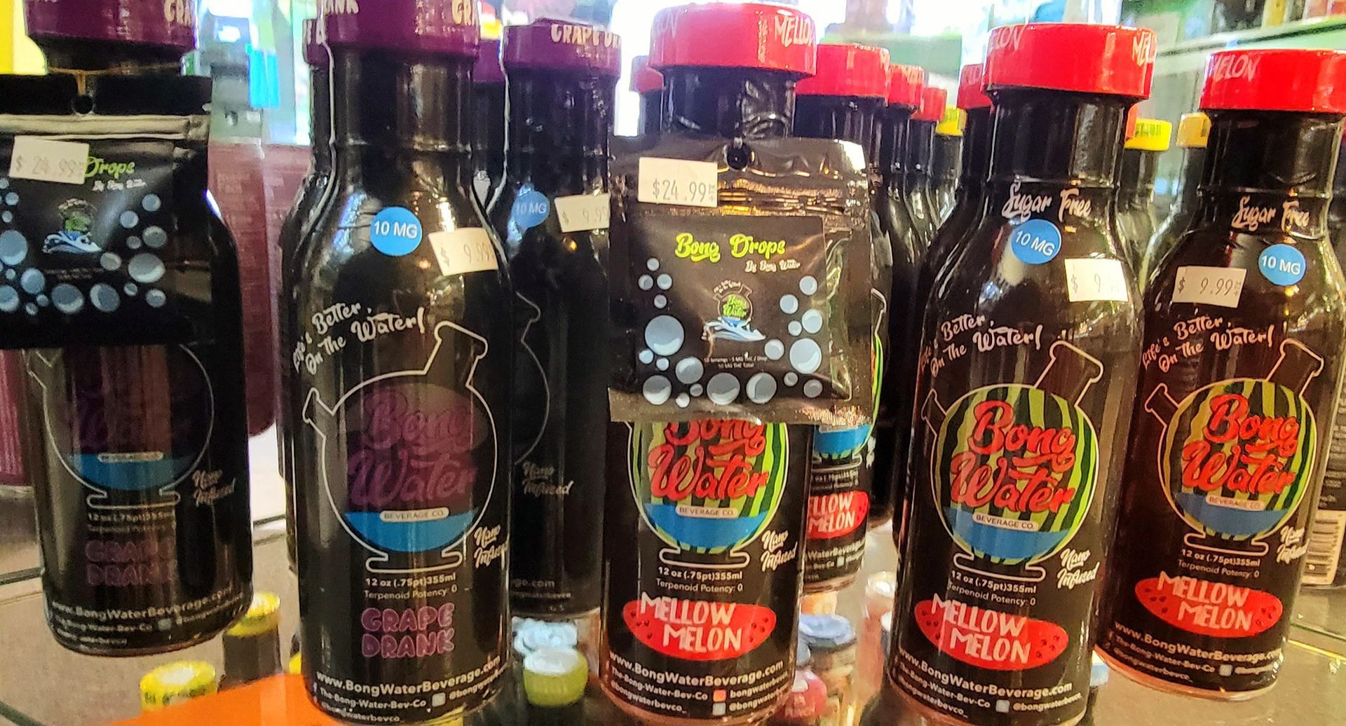 Bottles and a pouch of 