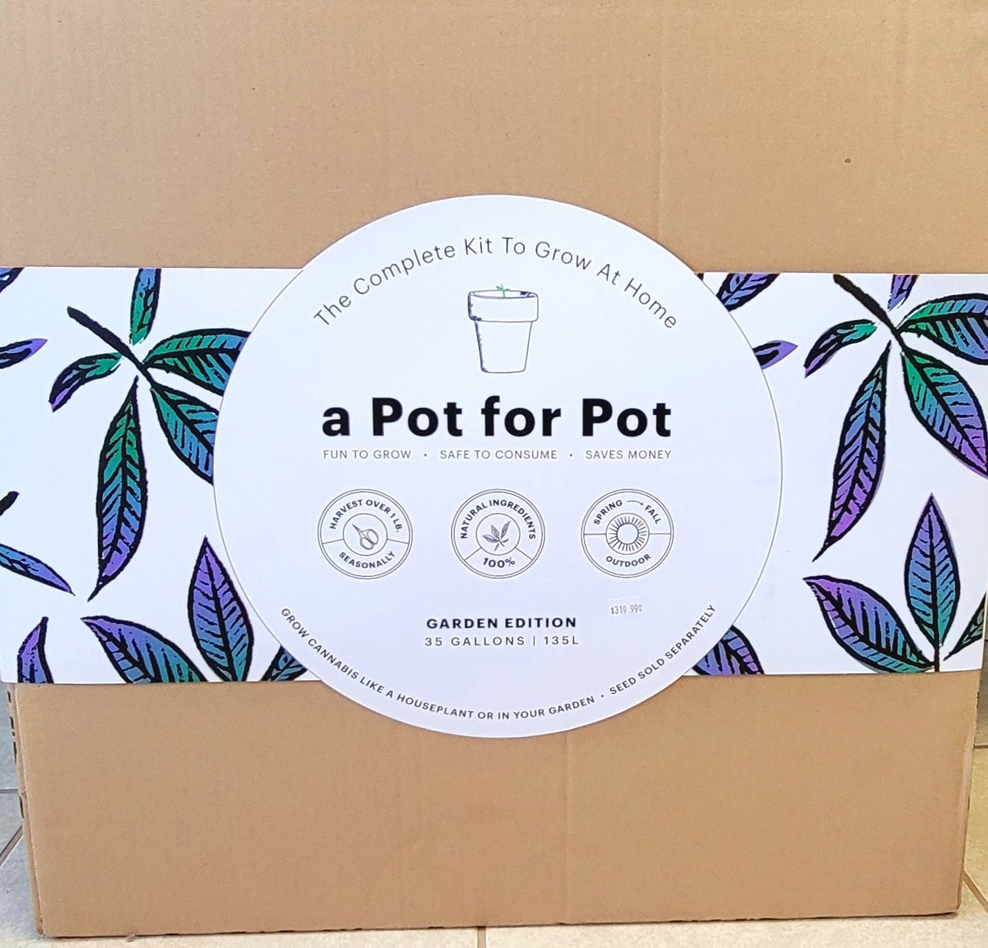 Cardboard box with a 