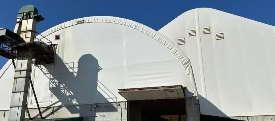 A large white building