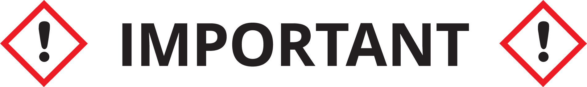 The word important is on a white background with a red exclamation point.