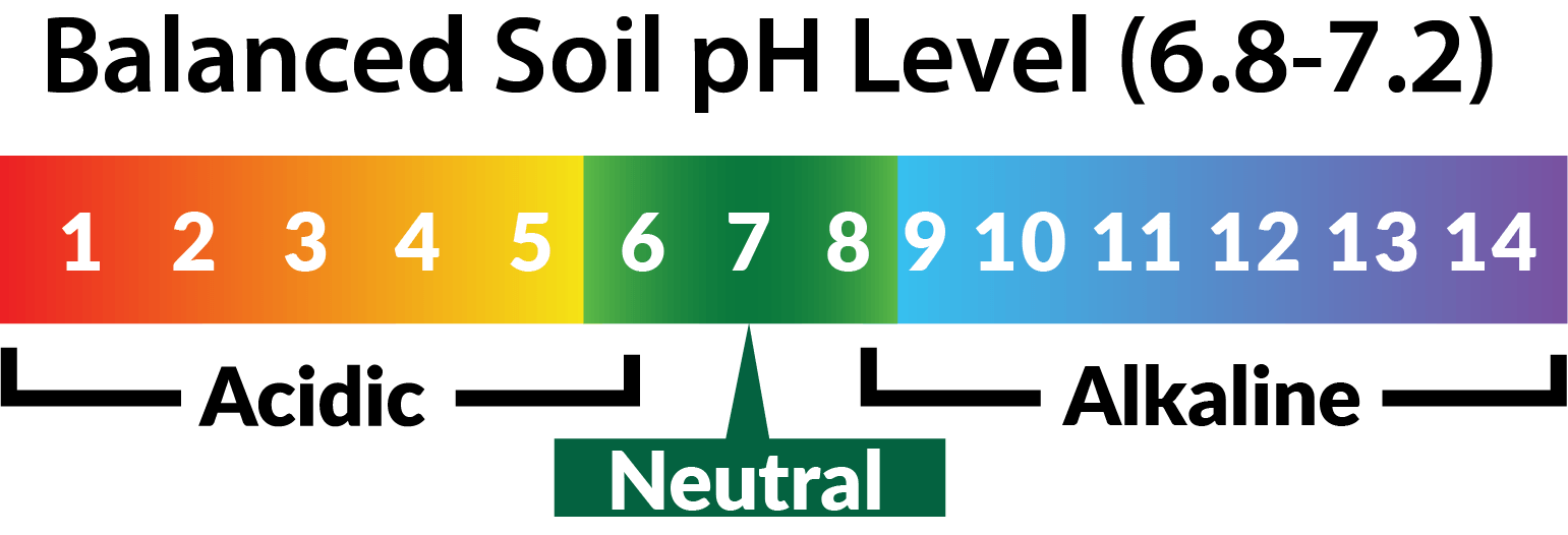 A diagram showing the balanced soil ph level