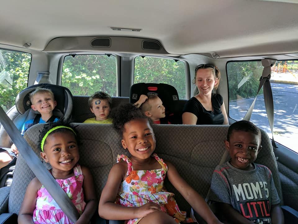 Children and Teacher in a Car | Westminster, MD | Bright Start Early Learning Center