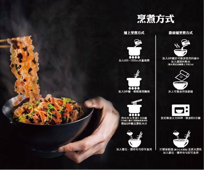 黑色背景上的藜麥麵條,配上蔬菜、番茄和雞蛋。