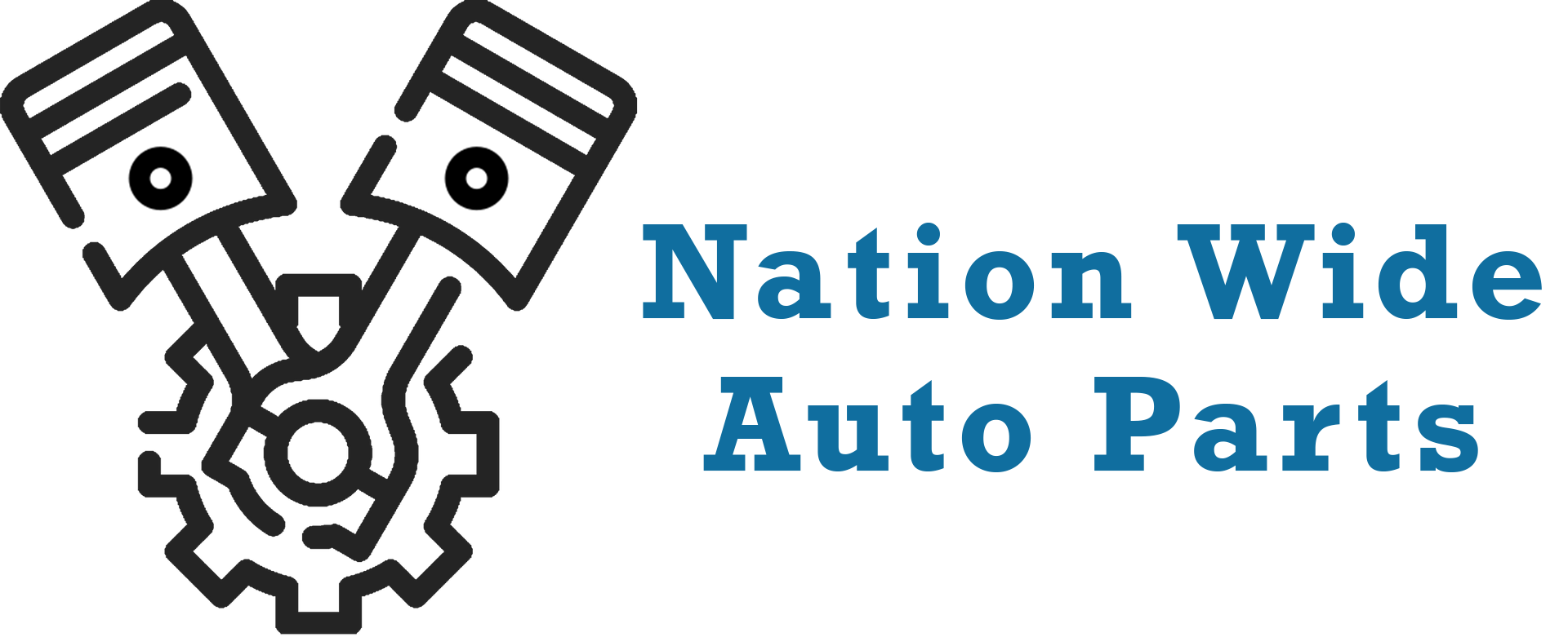 Logo for Grade Auto Parts: Engine pistons with text "GRADE AUTO PARTS".