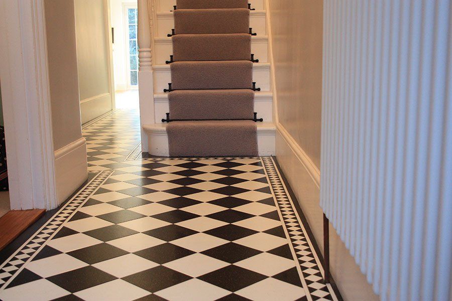 Tiled hallway