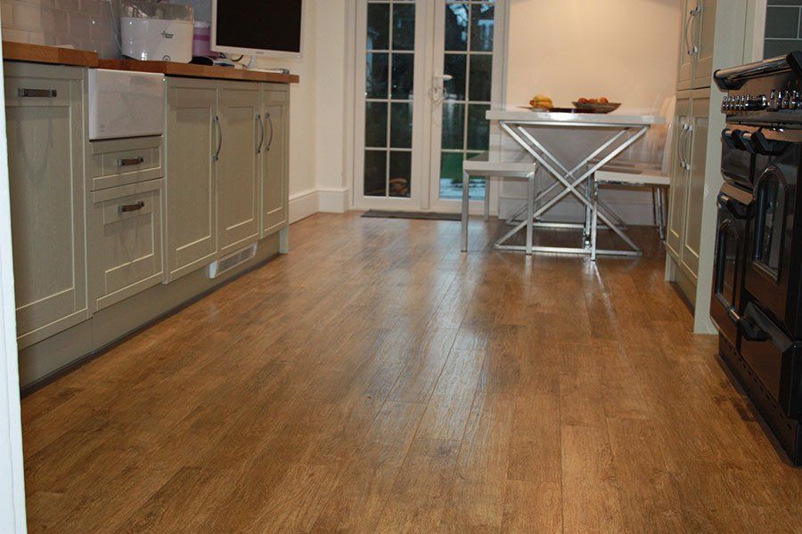 Kitchen with hardwood floor