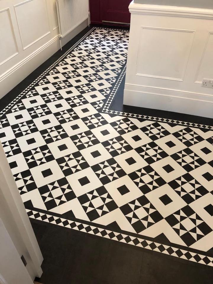 tiled hallway