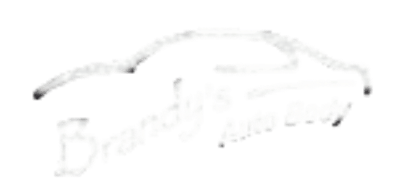 A black and white drawing of a car on a white background.