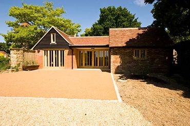 Exterior view of the house constructed by expert 