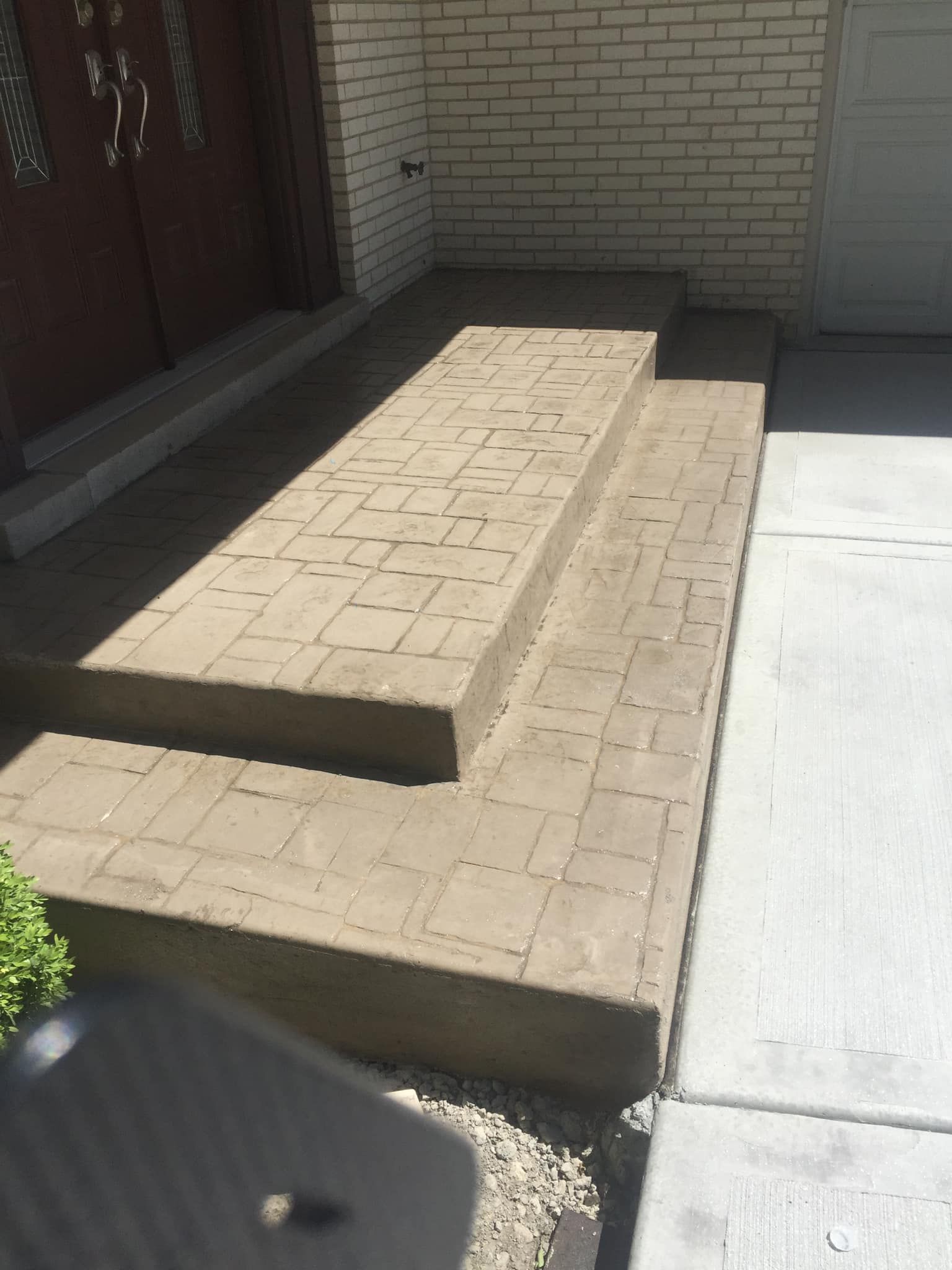 stamped concrete walkways and steps Addison IL