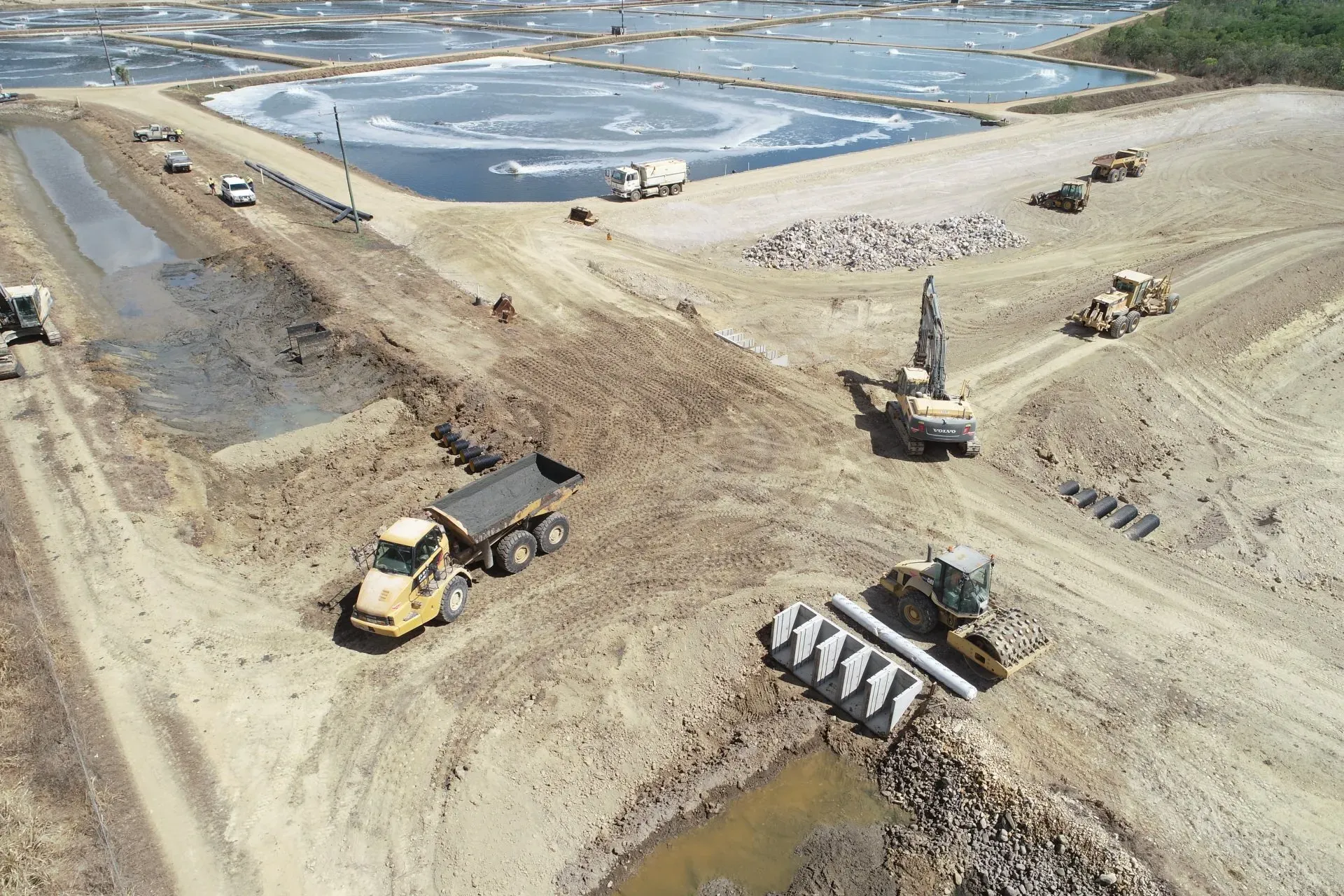 A Lot of Heavy Equipment Machine Doing Earthwork on a Large Field | Woree, Queensland | Cheshire Contractors