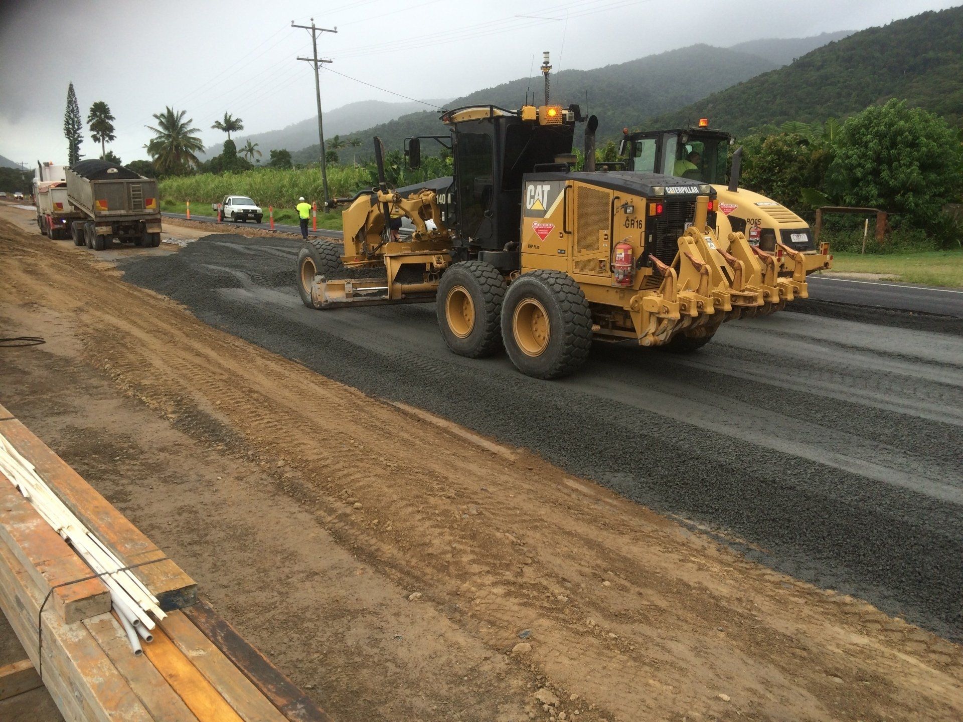 An Excavator Doing Road Construction | Woree, Queensland | Cheshire Contractors