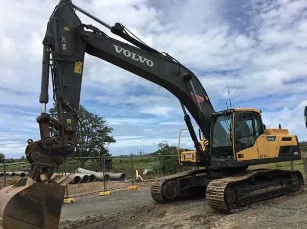 Yellow Volvo Long Arm Excavator | Woree, Queensland | Cheshire Contractors