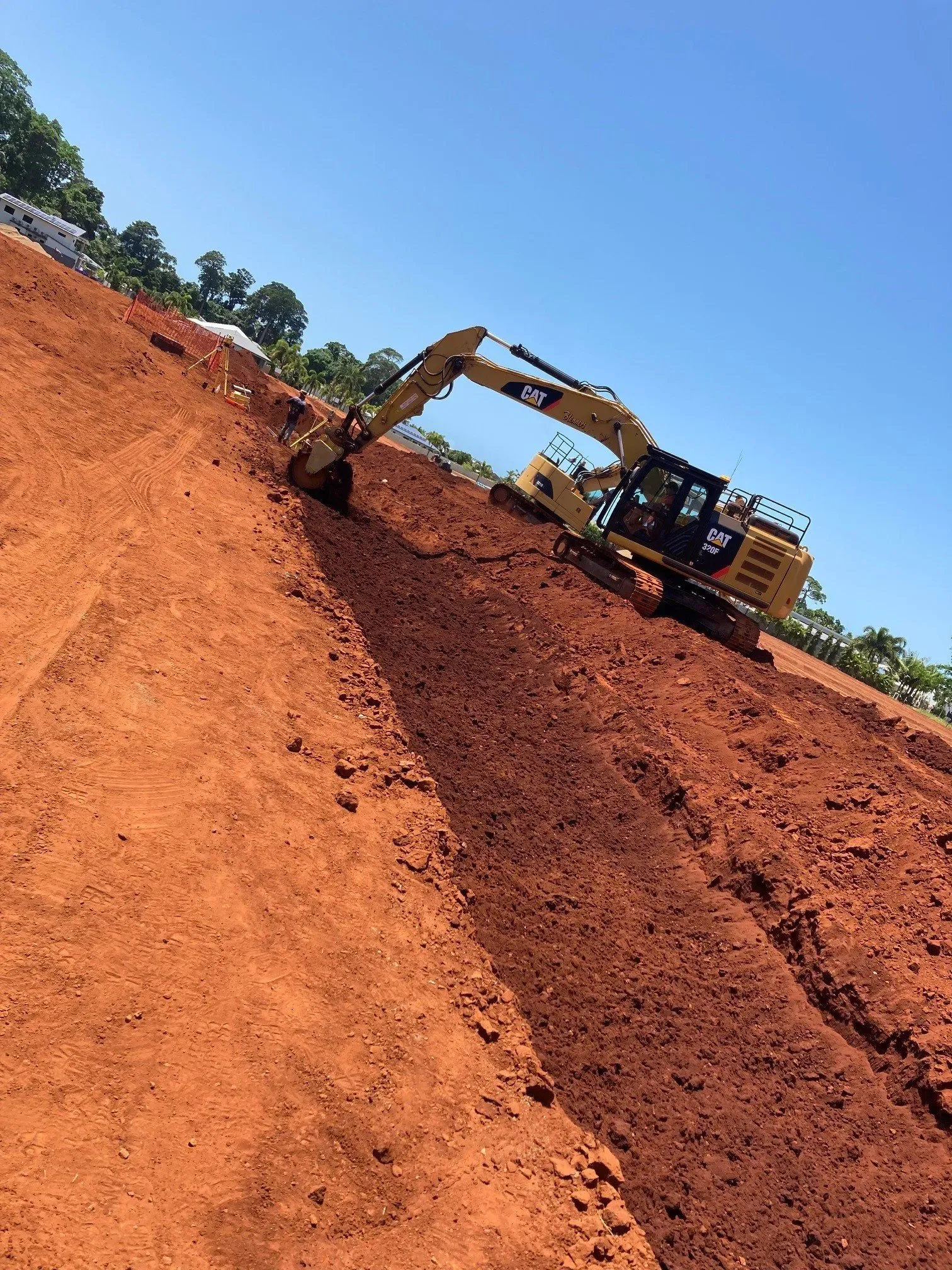 An Excavator with a Perspective View | Woree, Queensland | Cheshire Contractors