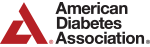 The logo for the american diabetes association is a red triangle.