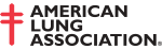 The logo for the american lung association has a cross on it.