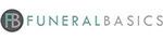 The logo for funeral basics is on a white background.