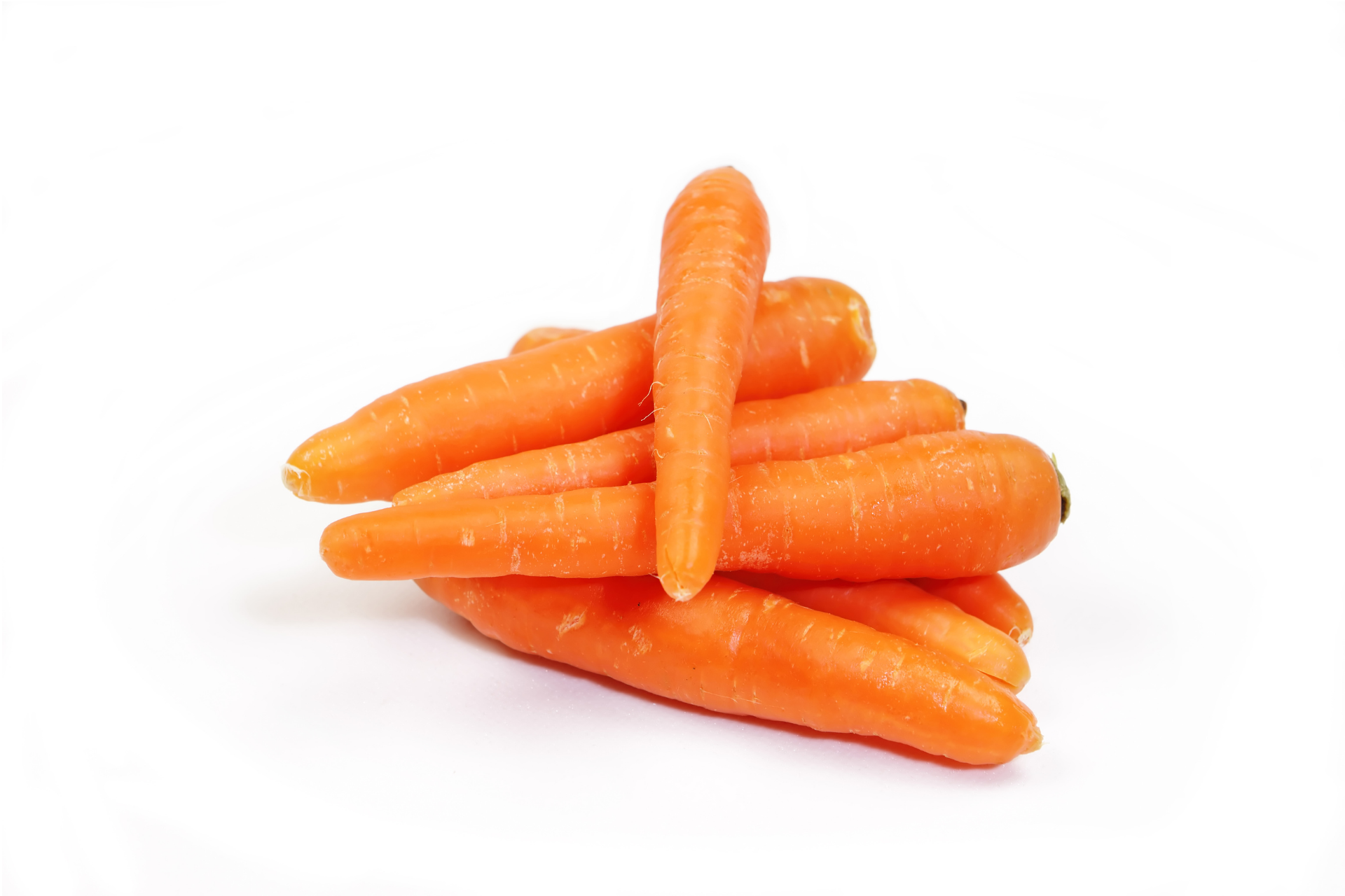 Fresh whole carrots with natural orange colour